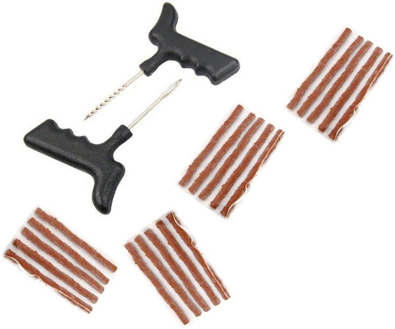 De AUTOCARE Universal Car & Bike 20 Rubber Strips Plugs Tubeless Flat Tyre Tubeless Tyre Puncture Repair Kit