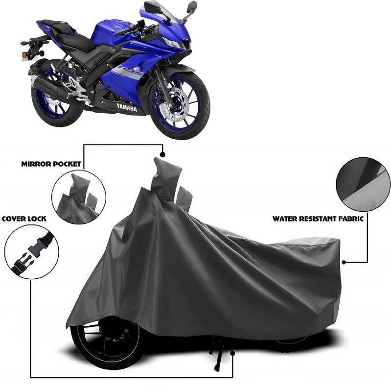 Autoprime Two Wheeler Cover for Yamaha  (YZF R15 V3, Grey)