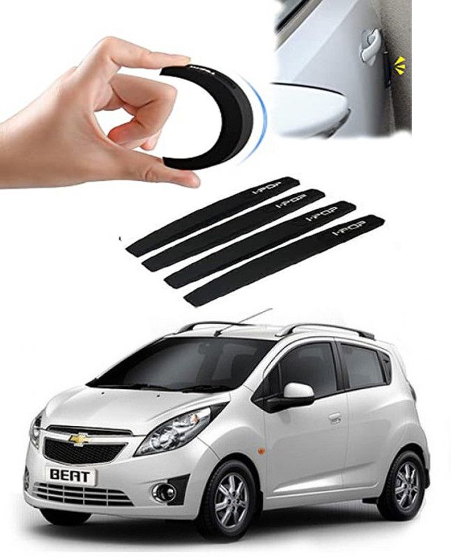 ACCESSORIQUE Silicone Car Door Guard  (Black, Pack of 4, Chevrolet, Beat)