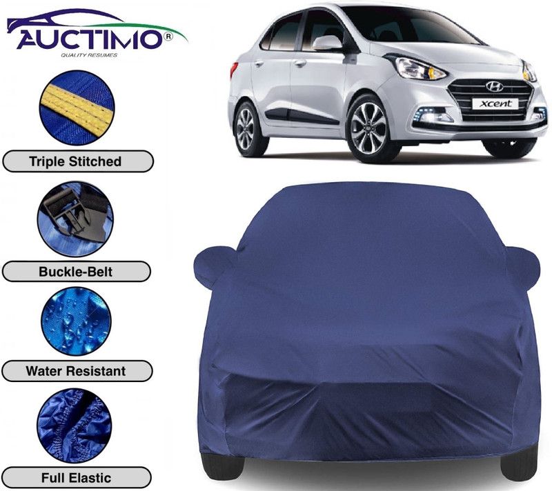 AUCTIMO Car Cover For Hyundai Xcent (With Mirror Pockets)  (Blue)