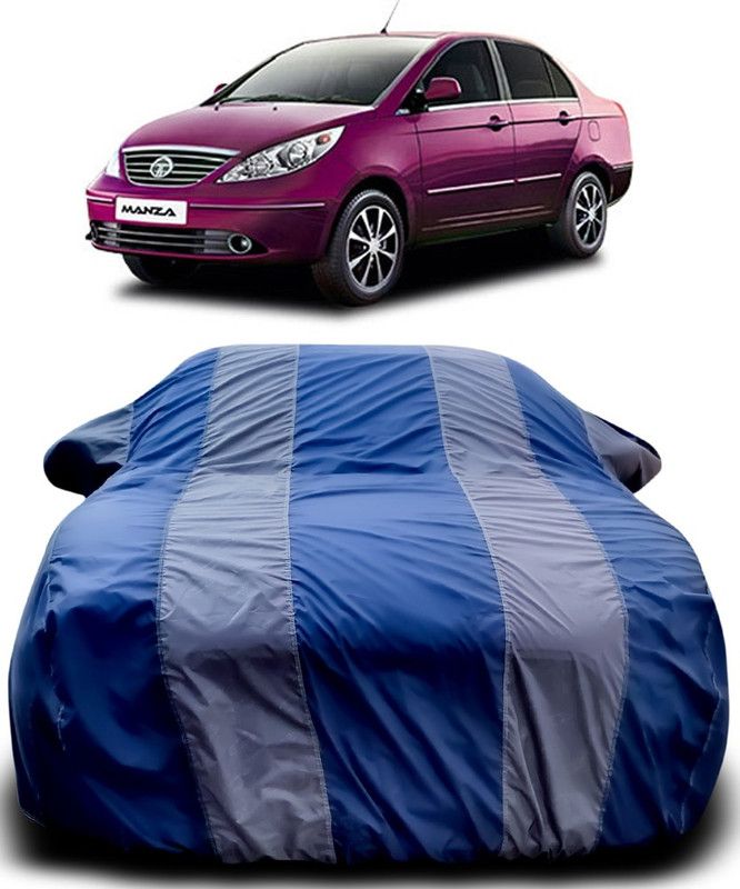 Genipap Car Cover For Tata Manza (With Mirror Pockets)  (Blue, Grey)