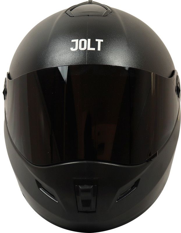 Steelbird SB-39 Jolt Full Face Helmet in Black with Motorbike Helmet  (Black With Smoke Visor)