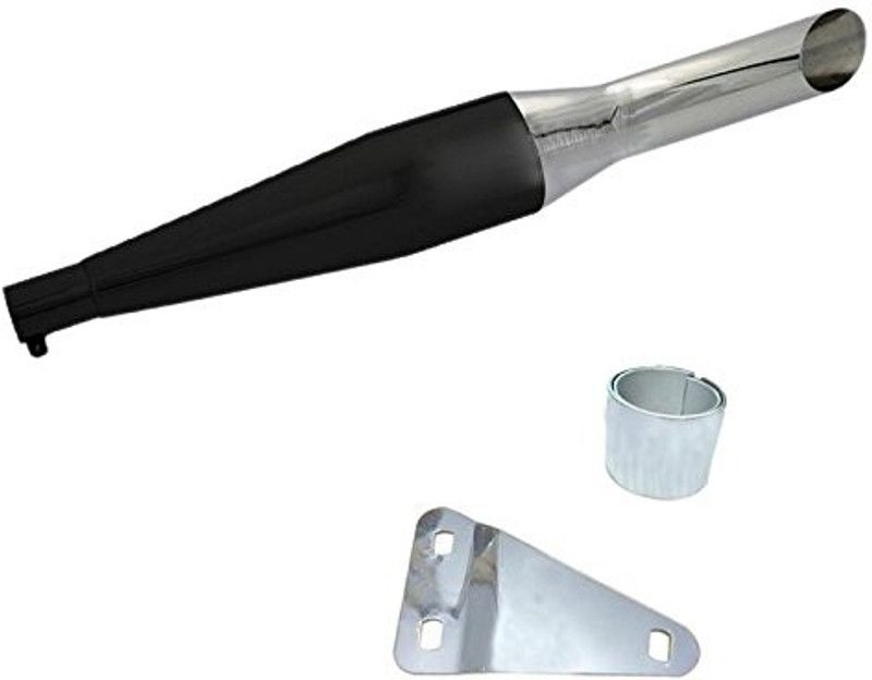 Supremechoice Red Rooster / Redrooster Glasswool Exhaust silencer Royal Enfield Electra Delux Full Exhaust System  (Mild Steel)