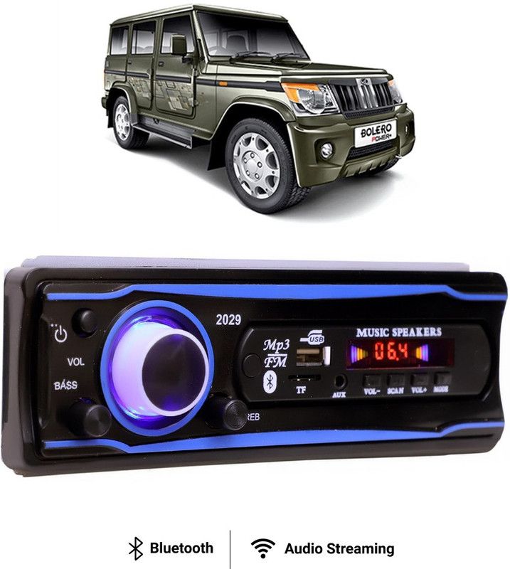 Purpleheart Blue Stereo-999 BLUETOOTH/USB/SD/AUX/FM/MP3 (BLUE & Black)P-258 Car Stereo  (Single Din)
