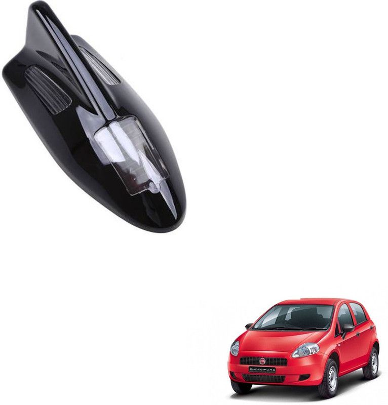 SEMAPHORE Solar Led Car Roof Spoiler Shark Fin Shape Antenna Decorative Light For Fiat Punto Pure Whip Vehicle Antenna