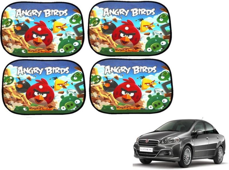 MOCKHE Side Window Sun Shade For Fiat Linea  (Multicolor)
