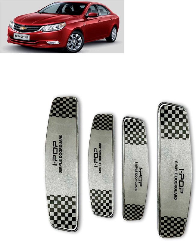 Etradezone Plastic Car Door Guard  (Silver, Black, Pack of 4, Chevrolet, Optra)