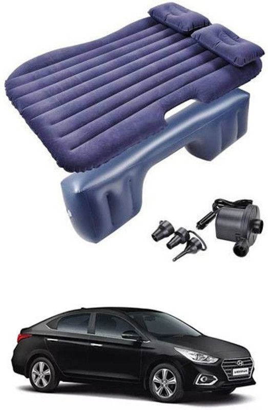 RKPSP Blue Inflatable Car Bed/Two Pillows/Air Pump/Repair Kit For Verna 2017 Car Inflatable Bed Car Inflatable Bed  (Verna 1.5 ABS)