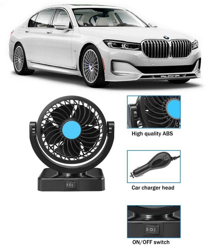 Enfield Works Cooling Car Fan 360 Degree Rotatable For vehicle-Y_059 Car Interior Fan  (12 V)