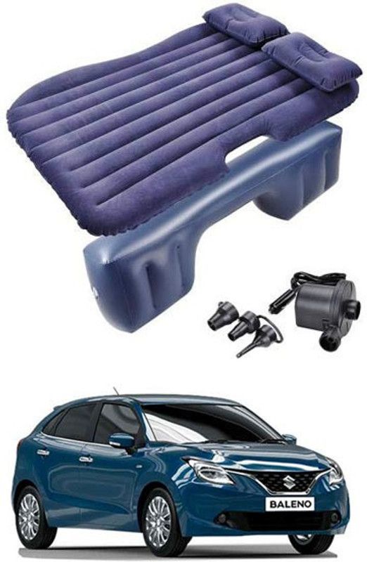 RKPSP Blue Inflatable Car Bed/Two Pillows/Air Pump/Repair Kit For Baleno Car Inflatable Bed Car Inflatable Bed  (Baleno 1.2 Alpha)