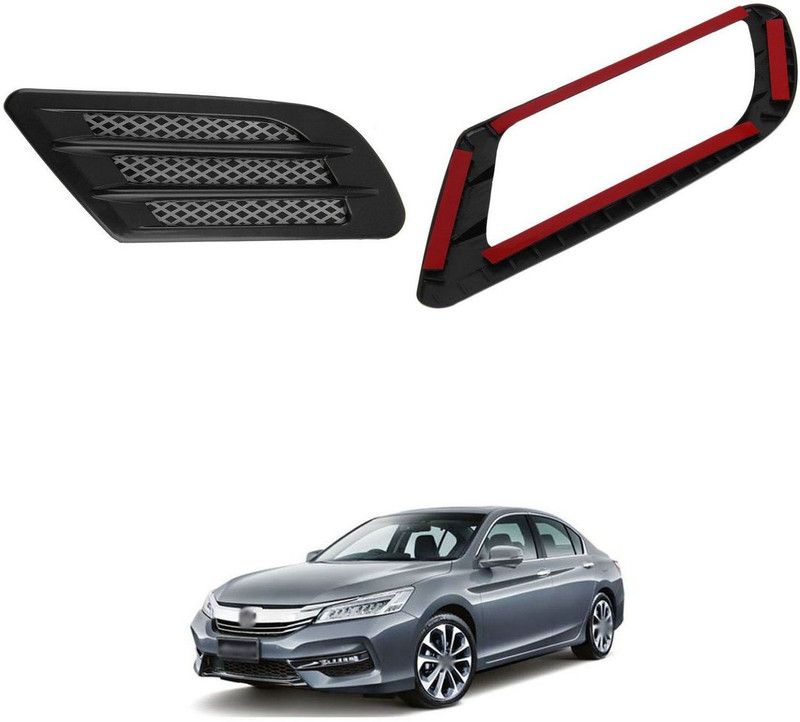 PECUNIA Car Hood Vent Exterior Side Scoop Hood Cover,Exterior Hood Air Vent Trim 277 Matte, Glossy Honda Accord Side Garnish