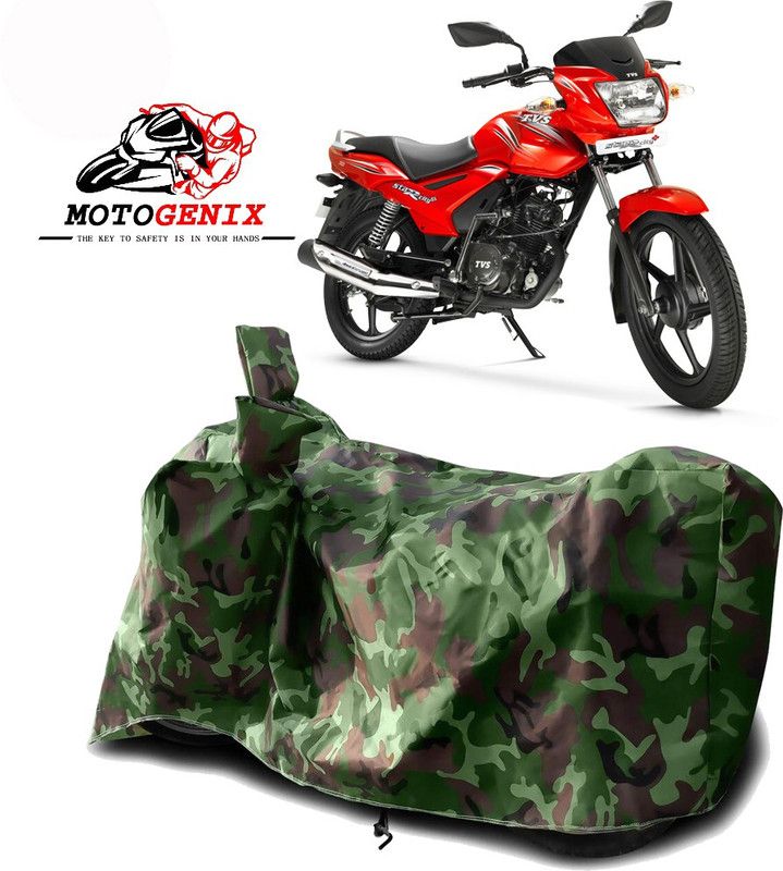 MOTOGENIX Two Wheeler Cover for TVS  (Star City Plus, Green)