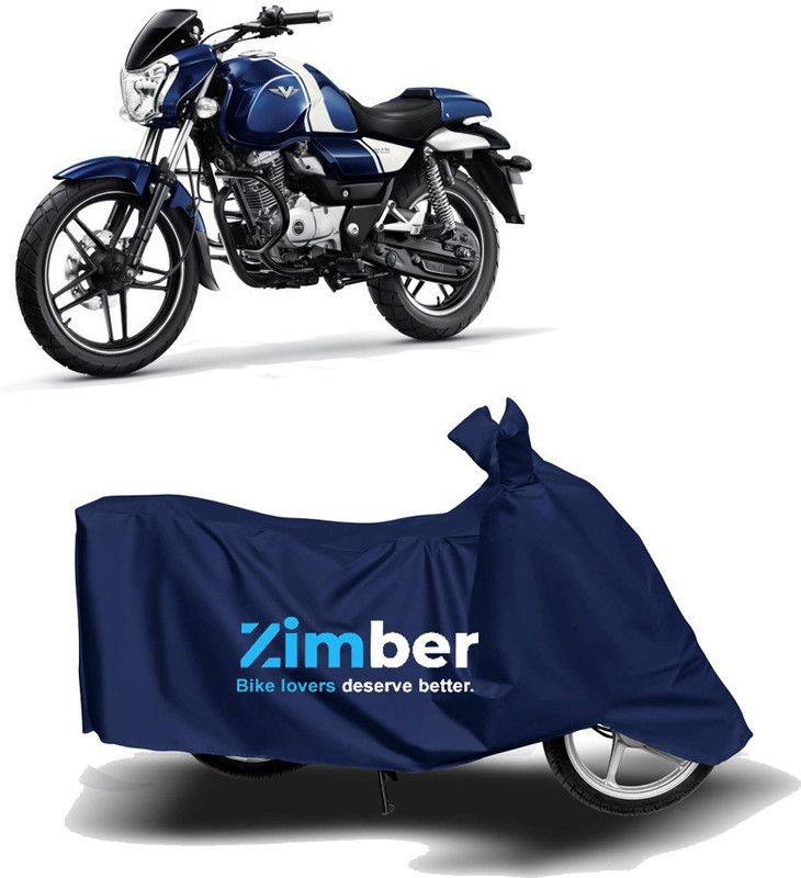 ZIMBER Two Wheeler Cover for Bajaj  (V15, Blue)