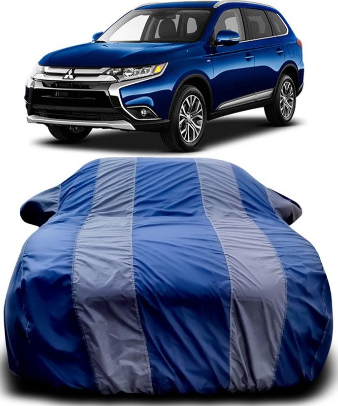 MoTRoX Car Cover For Mitsubishi Outlander (With Mirror Pockets)  (Blue, Grey)