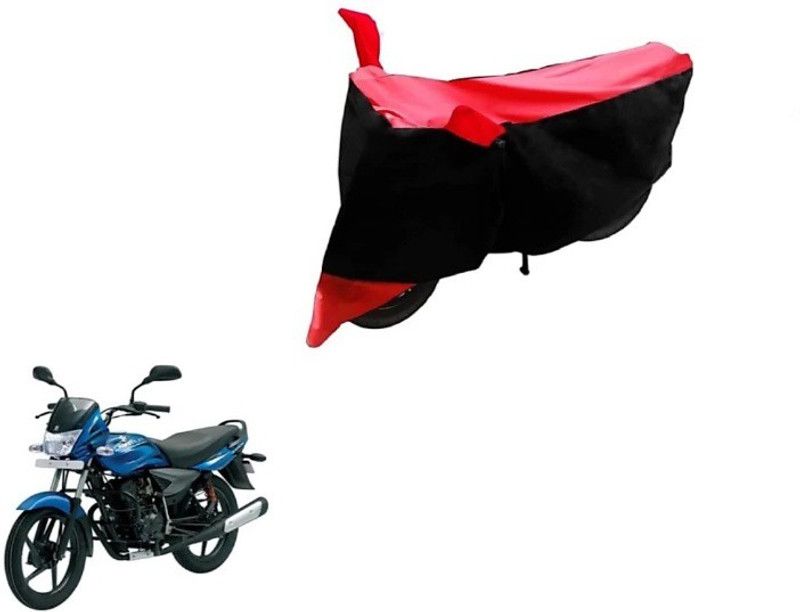KAROBAR Two Wheeler Cover for Bajaj  (Platina, Black, Red)