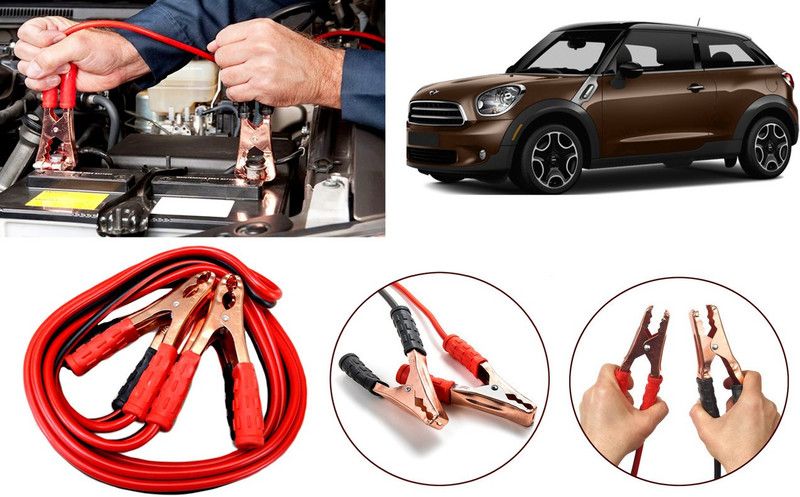 Auto Kite Heavy Duty Jumper Booster Cables Anti Tangle Copper Core 6Ft Wire Mini Paceman 6 ft Battery Jumper Cable  (Pack of 1)