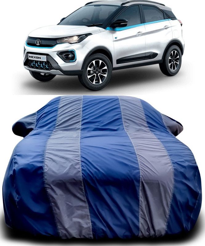 ARN Car Cover For Tata Nexon (With Mirror Pockets)  (Blue, Grey)