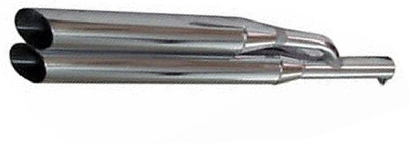 Supremechoice Dual / Double Free Flow Exhaust silencer Royal Enfield Continental GT Full Exhaust System  (Mild Steel)
