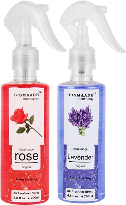 Bismaadh ROSE & LAVENDER ROOM SPRAY / AIR FRESHENER FOR BABA JI Spray  (2 x 200)