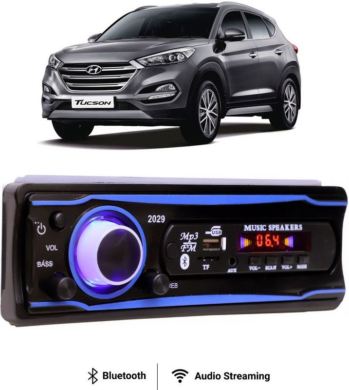 Purpleheart Blue Stereo-999 BLUETOOTH/USB/SD/AUX/FM/MP3 (BLUE & Black)P-203 Car Stereo  (Single Din)