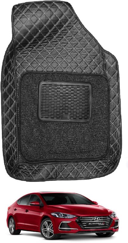 Auto Hub Leatherite 7D Mat For Hyundai Elantra  (Black)