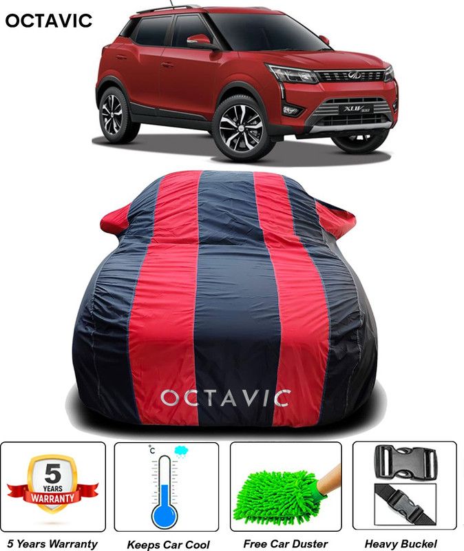 octavic Car Cover For Mahindra XUV 300 (With Mirror Pockets)  (Black, Red, For 2019, 2020, 2021, 2022 Models)
