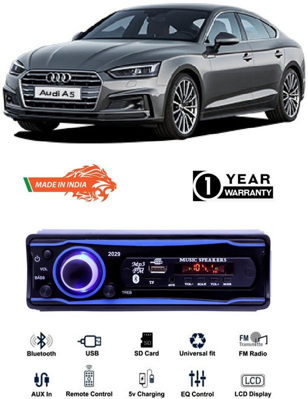 Genipap Blue 2029 USB/AUX/SD/BLUETOOTH/FM/MP3 BOOM MASTER STANDARD- GP30 Car Stereo  (Single Din)