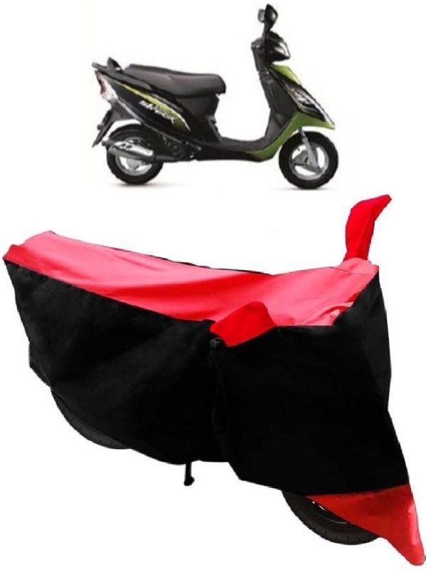 Elegance Two Wheeler Cover for TVS  (Scooty Streak, Red)