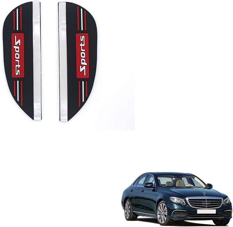 SEMAPHORE 2 Pcs Mirror Rain Guard Sports Eyebrow Mercedes Benz E-Class Car Mirror Rain Blocker  (Black, Red)