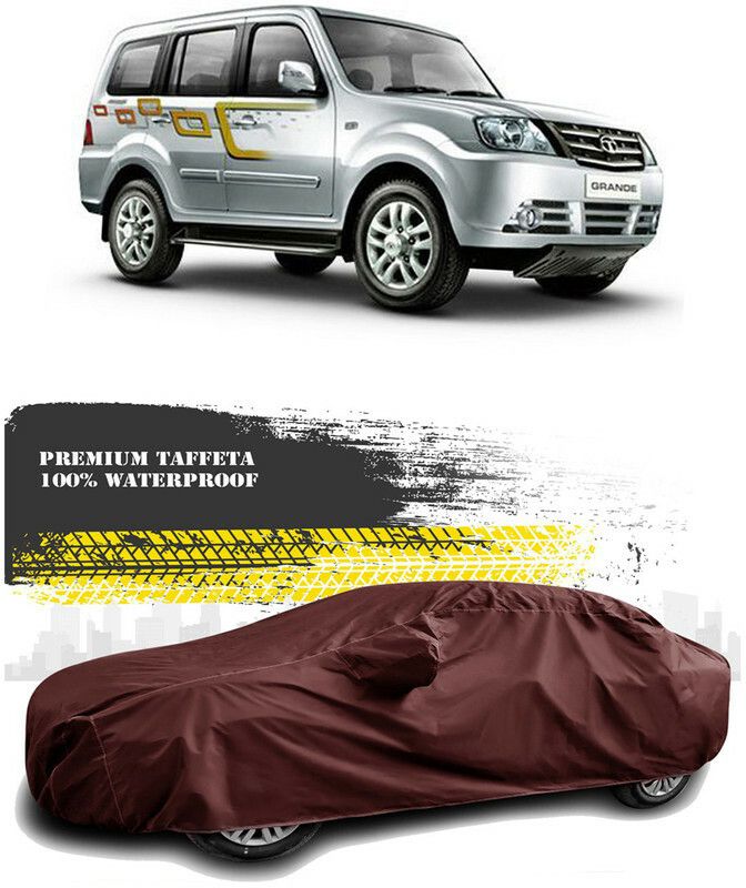 AutoTiger Car Cover For Tata Sumo Grande (With Mirror Pockets)  (Maroon)