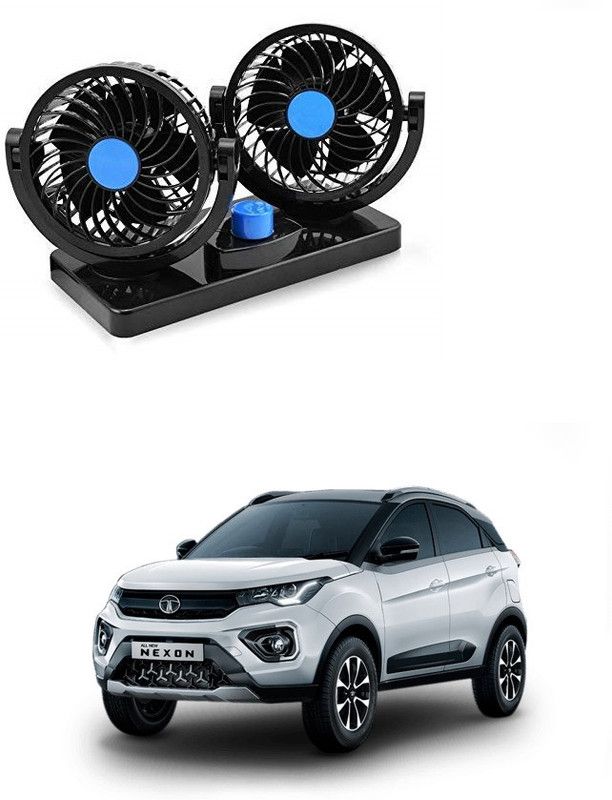 KARDECK Car Fan 12V 360 Degree Rotatable Dual Head 2 Speed Quiet Strong Dashboard Auto Cooling Air Fan Car Interior Fan  (12 V)