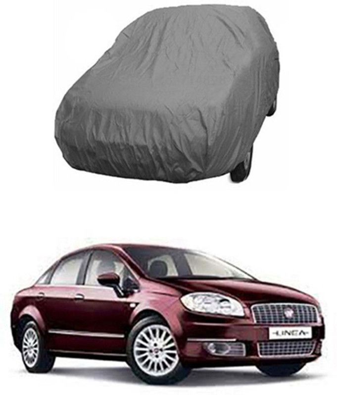 APNEK Car Cover For Fiat Linea (With Mirror Pockets)  (Grey)