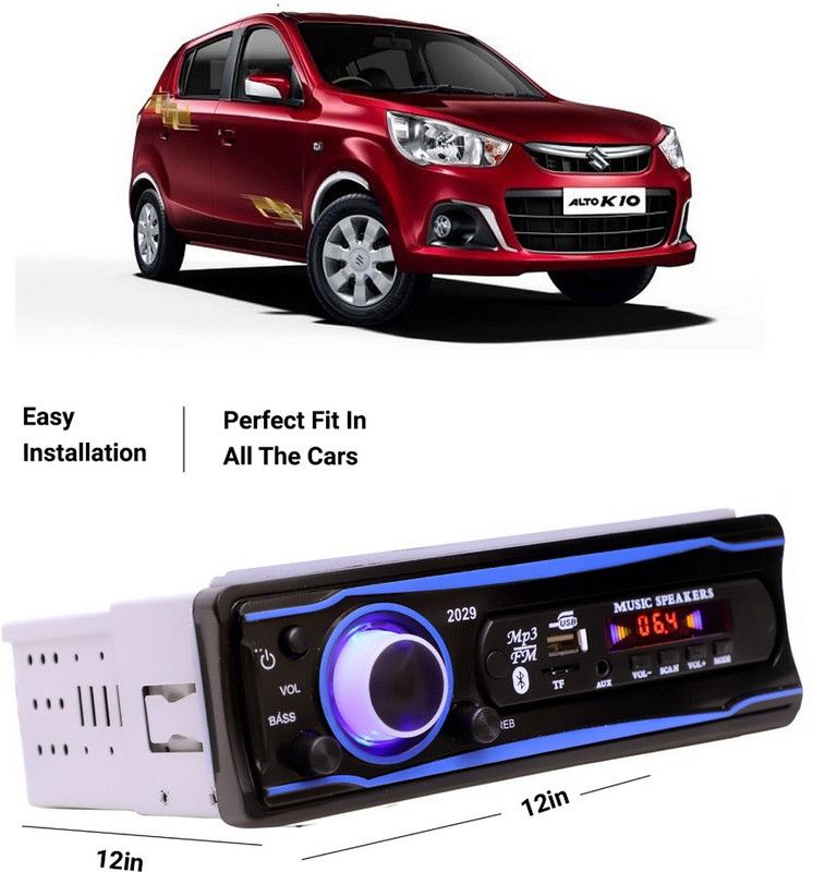 EverLand Blue Stereo-999 BLUETOOTH/USB/SD/AUX/FM/MP3 (BLUE & Black)-0-313 Car Stereo  (Single Din)