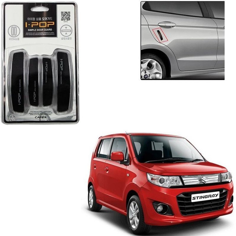 ARNEJA Plastic Car Door Guard  (Black, Pack of 4, Maruti, WagonR Stingray)