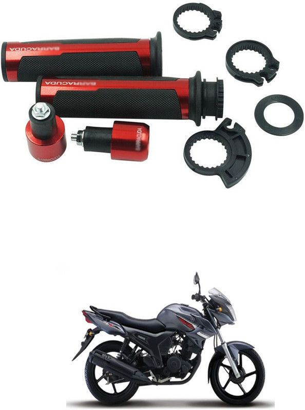 PECUNIA Metal Handle Grip Handlebar Ends with Aluminium Insert 160 Handle Bar Grip For Yamaha SZ-S  (Pack of 2)
