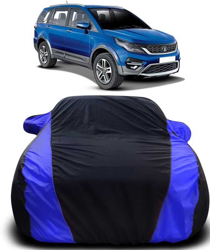 MoTRoX Car Cover For Tata Hexa (With Mirror Pockets)  (Black, Blue)