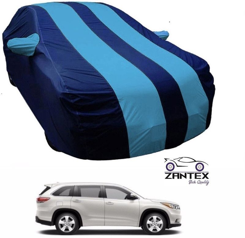 ZANTEX Car Cover For Toyota Highlander (With Mirror Pockets)  (Blue)