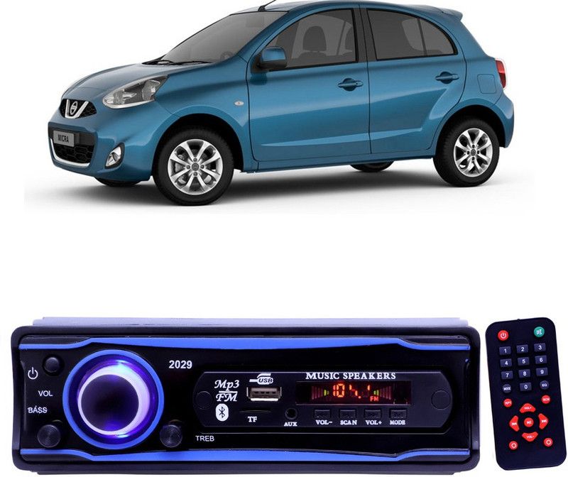 YUNEIK Blue Stereo-999 BLUETOOTH/USB/SD/AUX/FM/MP3 (BLUE & Black)Y-444 Car Stereo  (Single Din)