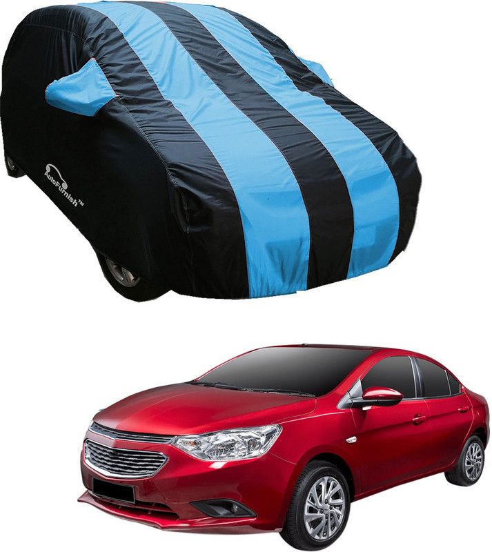 AutoFurnish Car Cover For Chevrolet Sail U-VA (With Mirror Pockets)  (Blue, For 2012, 2013, 2014 Models)