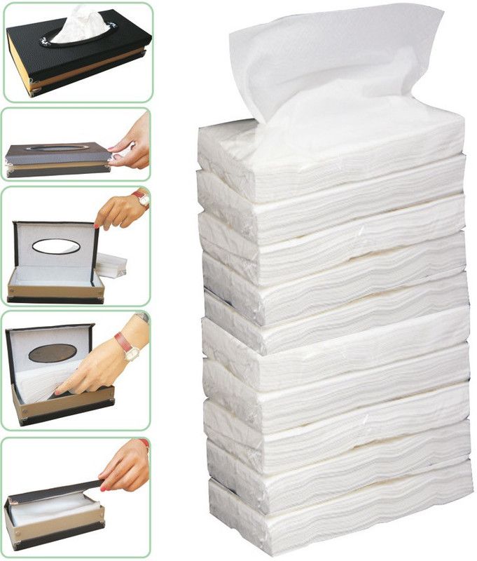 KOZDIKO 10 SET REFILLER WITH 100 PULLS (200 SHEETS) FOR JEEP COMPASS Vehicle Tissue Dispenser  (White)