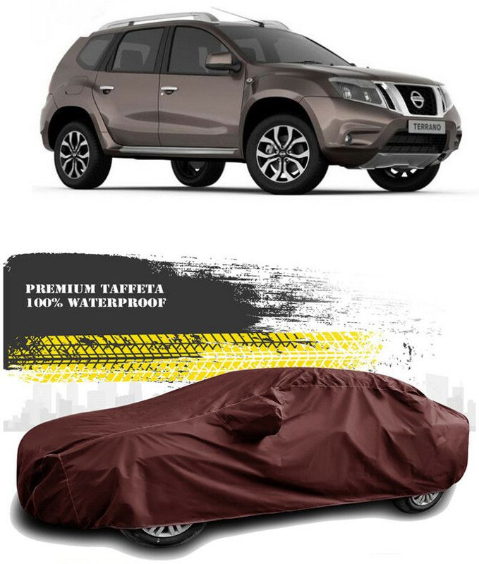 AutoTiger Car Cover For Nissan Terrano (With Mirror Pockets)  (Maroon)