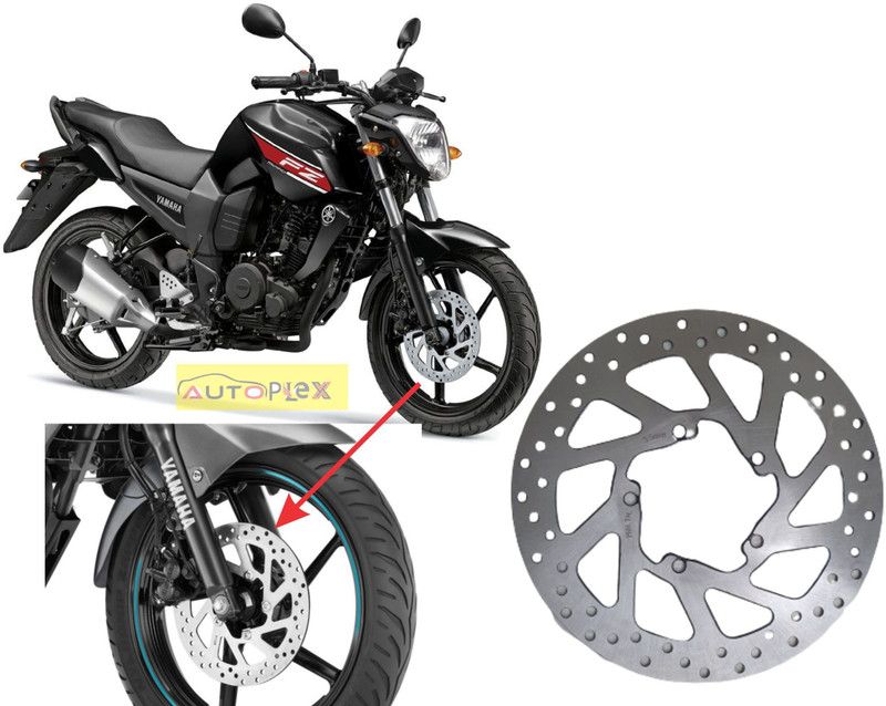 AUTOPLEX Front Wheel Brake Disc Plate Compatible For FZ (FRONT)/R15 Version-1(V1) Silver Motorbike Brake Disc