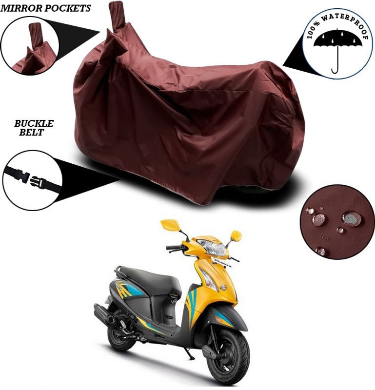 Rhtdmm Waterproof Two Wheeler Cover for Hero  (Pleasure, Maroon)