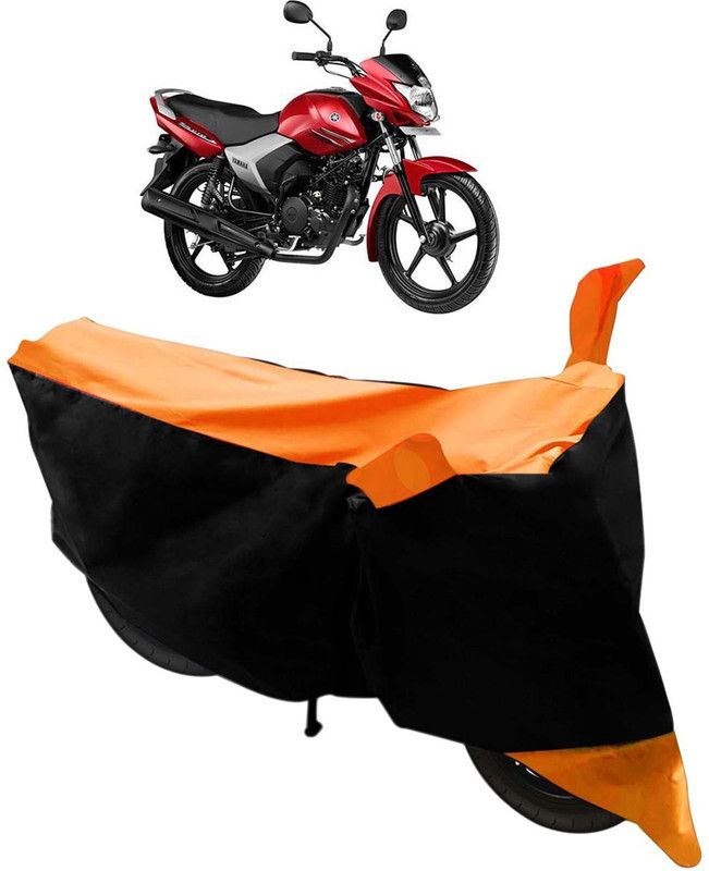 SHOOLIN Two Wheeler Cover for Honda  (CBF, Black, Orange)