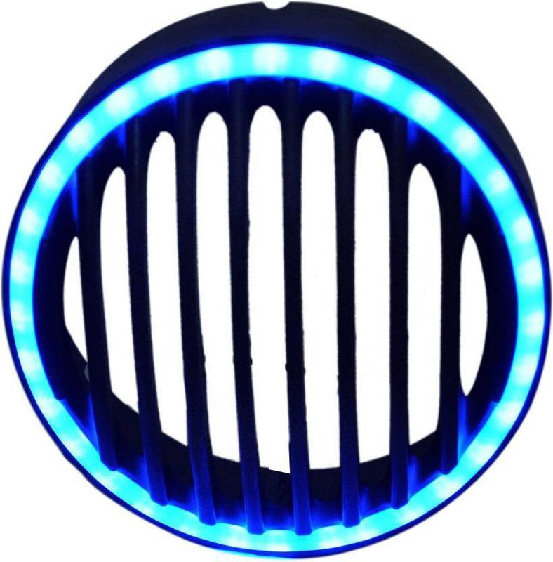 CADEAU BLUE-PVC HEADLIGHT Bike Headlight Grill  (Black)