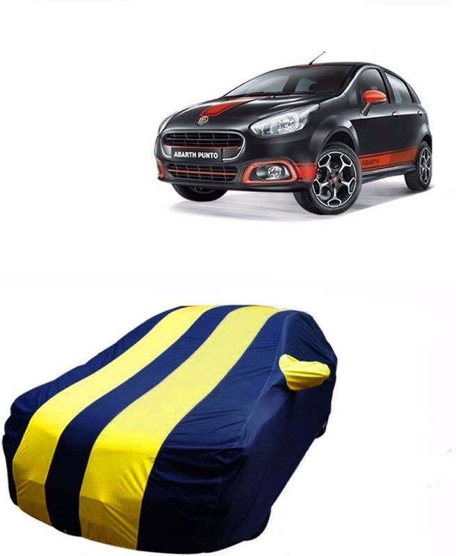 CoNNexXxionS Car Cover For Fiat Punto Evo (With Mirror Pockets)  (Blue, Yellow)