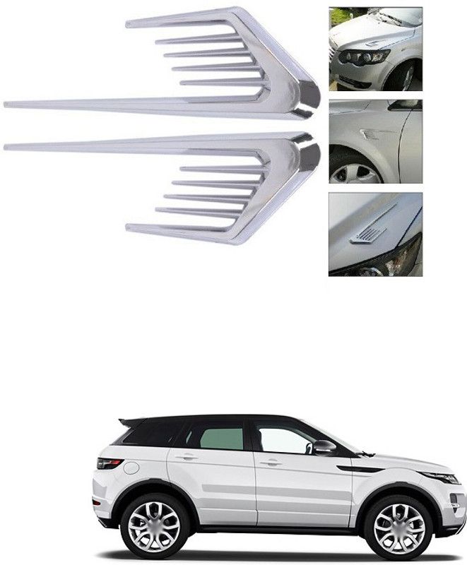 PRTEK Air Flow Car Fender Side Duct Sporty Racing Fender Look Vent Air Flow Car Decorative Sticker A37 Matte, Glossy, Chrome Chevrolet Optra Side Garnish