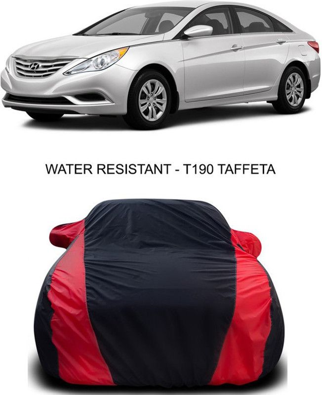 AUTOGARH Car Cover For Hyundai Sonata (With Mirror Pockets)  (Red, Black)