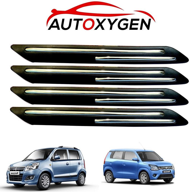 Autoxygen Plastic Car Bumper Guard  (Black, Pack of pack of 4 pcs., Maruti, WagonR)