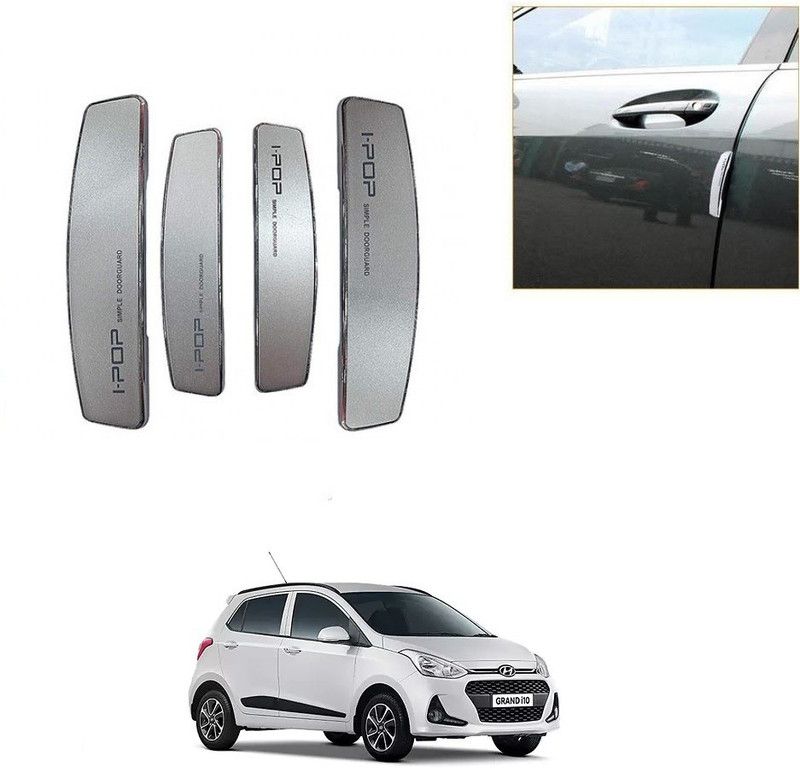 ARNEJA Plastic Car Door Guard  (Silver, Pack of 4, Hyundai, Grand i10)